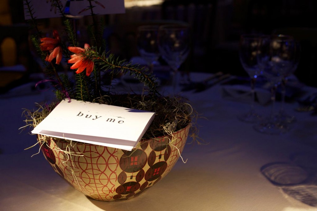 Table centre for mothers2mothers cocktail party