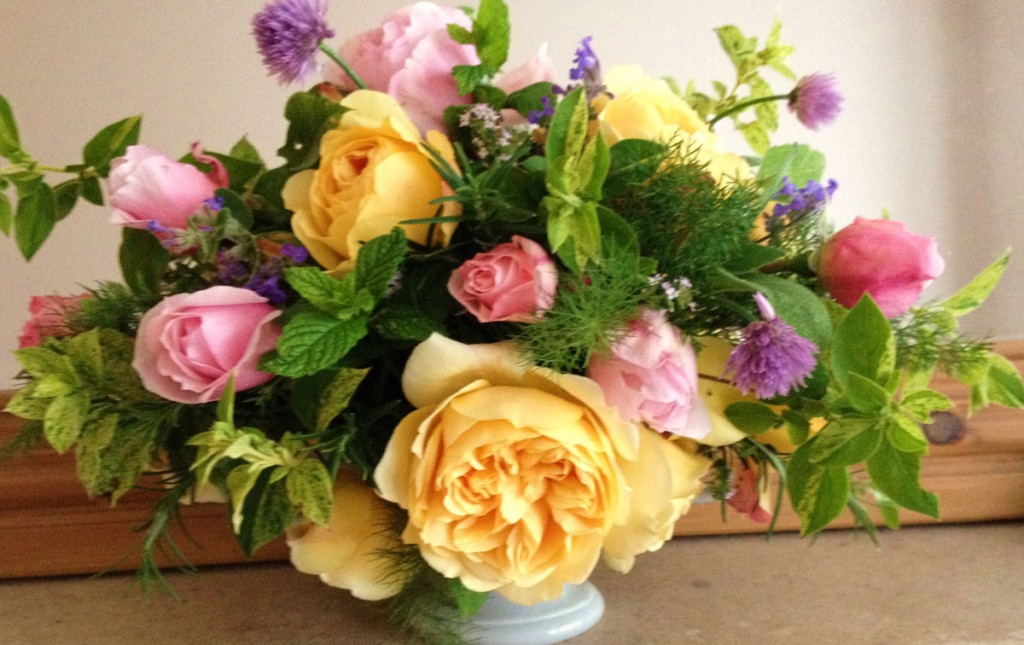 Arrangement with yellow roses