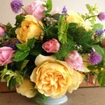 Arrangement with yellow roses